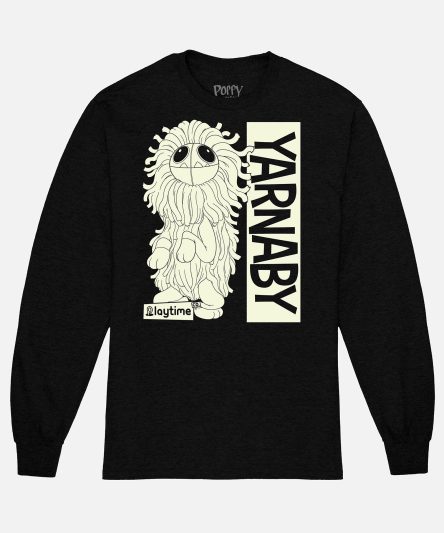 Poppy Playtime Yarnaby Sitting Black Long Sleeve Tee